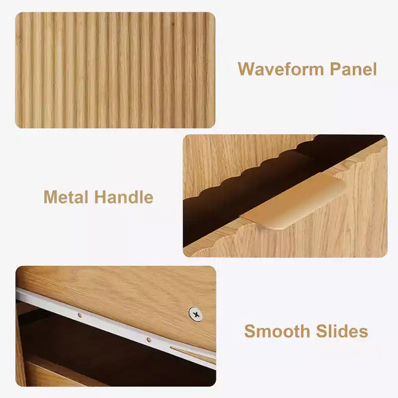 Commode moderne à 3 tiroirs pour chambre à coucher Pieds en métal robustes - Grande capacité de rangement Couloir, bureau et salon