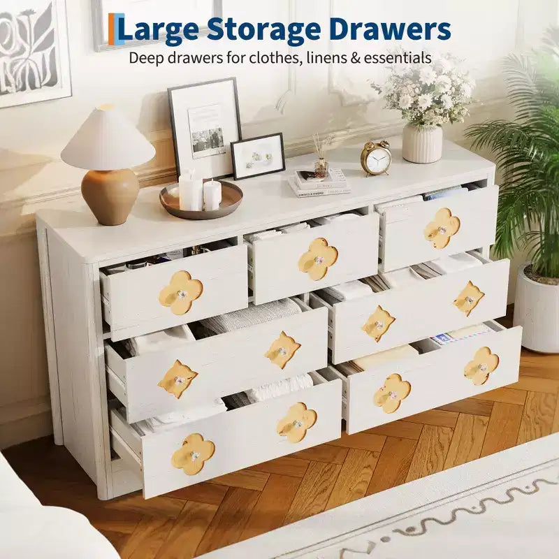 Commode 7 tiroirs pour chambre à coucher, organisateur décoratif à tiroirs, pour chambre à coucher, salon, couloir
