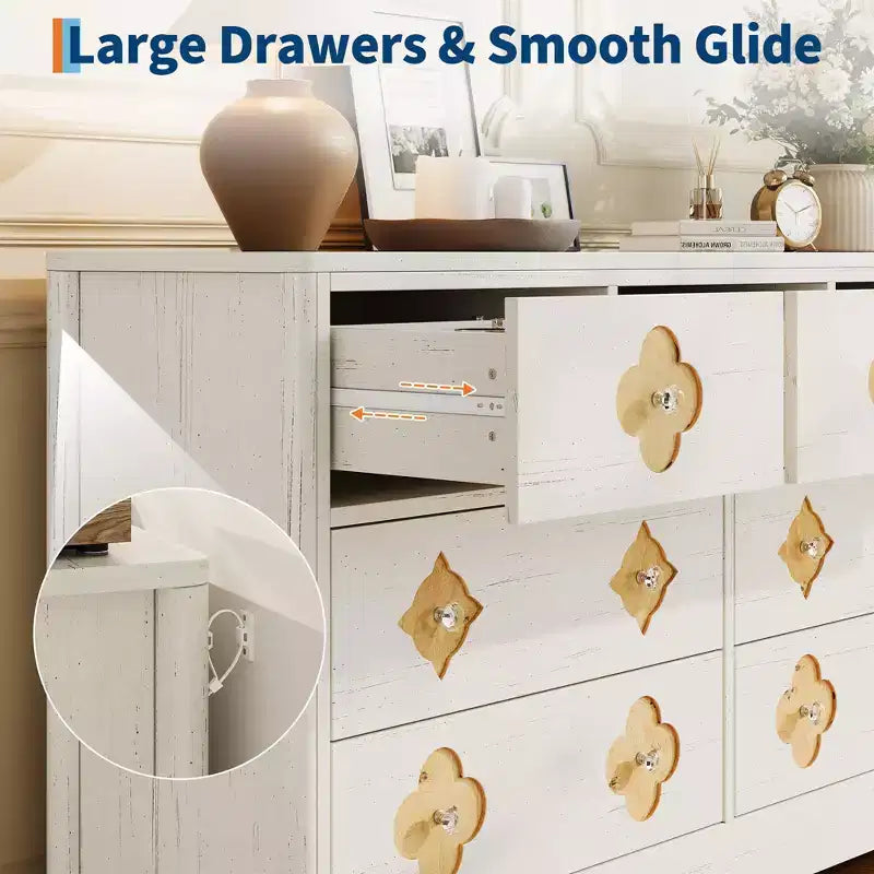 Commode 7 tiroirs pour chambre à coucher, organisateur décoratif à tiroirs, pour chambre à coucher, salon, couloir