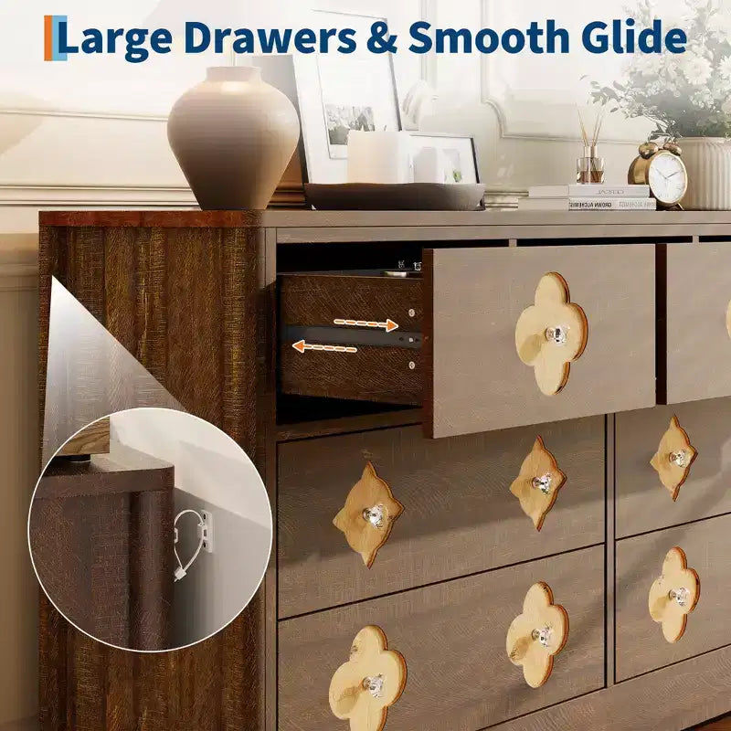 Commode 7 tiroirs pour chambre à coucher, organisateur décoratif à tiroirs, pour chambre à coucher, salon, couloir