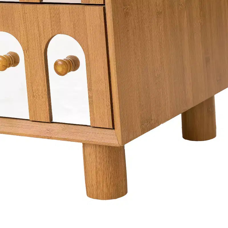 Table de chevet avec 2 tiroirs, façades miroir et station de charge intégrée
