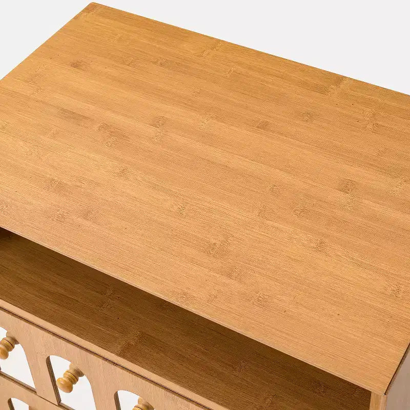 Table de chevet avec 2 tiroirs, façades miroir et station de charge intégrée