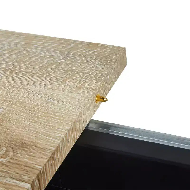 Table à manger extensible avec pieds en métal et plateau en MDF, 240/200/160x90x75cm, finition noyer, pour usages multiples