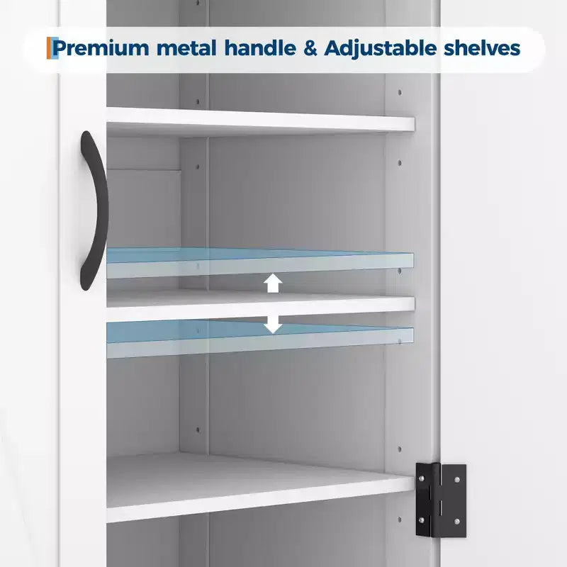 Meuble à chaussures avec portes et 2 tiroirs, étagères réglables, organisateur de rangement pour entrée, couloir, salon