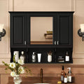 GDFStudio Dominic 35 Modern Bathroom Wall Mounted Mirror Cabinet with 3 Open Shelves