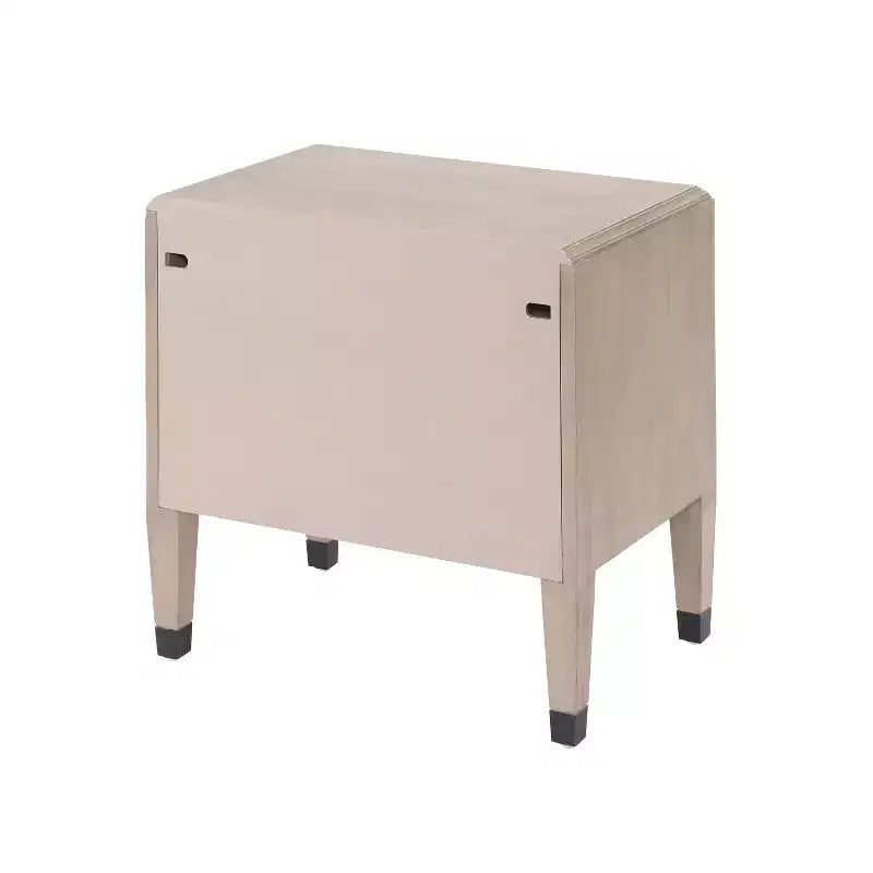 Table de chevet moderne en bois à 2 tiroirs