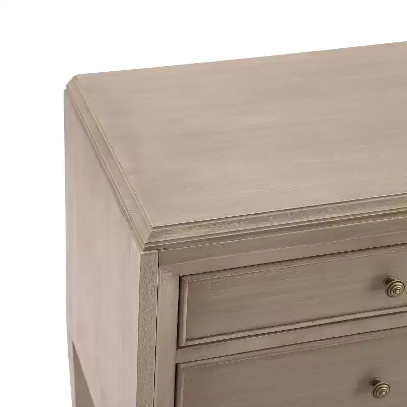 Table de chevet moderne en bois à 2 tiroirs