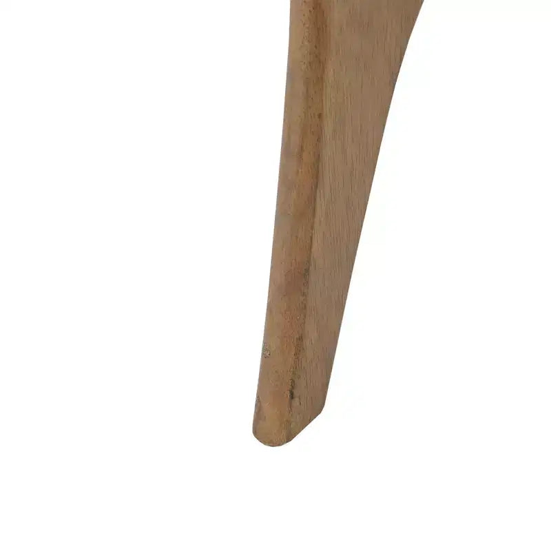 Table d'appoint triangulaire en bois avec piétement croisé