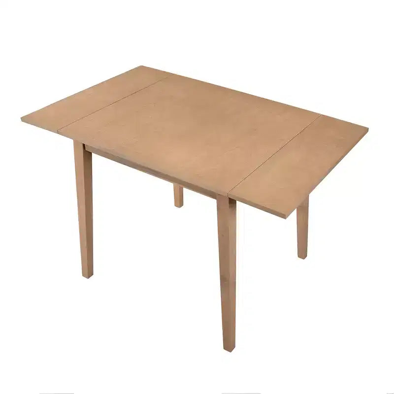 Table de salle à manger extensible 29-45 avec rallonges et pieds en bois d'hévéa