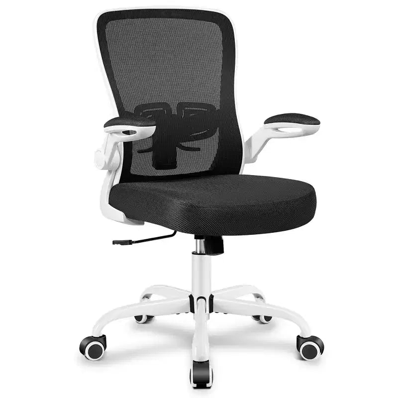 Chaise de bureau ergonomique, Chaise d'ordinateur en maille, avec support lombaire, Accoudoirs rotatifs et réversibles, Réglable en hauteur