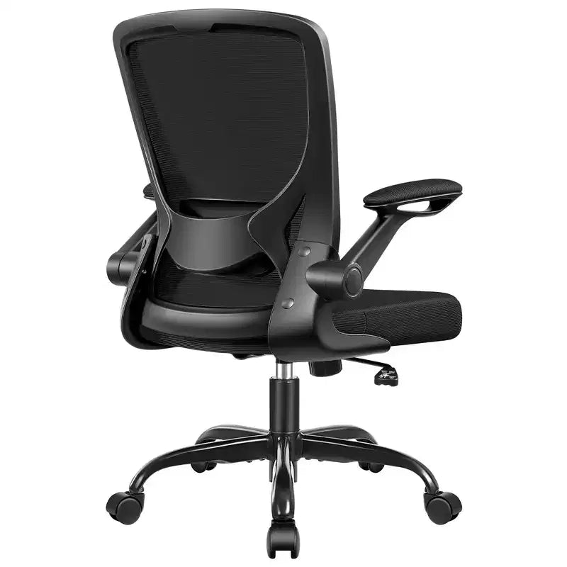 Chaise de bureau ergonomique, Chaise d'ordinateur en maille, avec support lombaire, Accoudoirs rotatifs et réversibles, Réglable en hauteur
