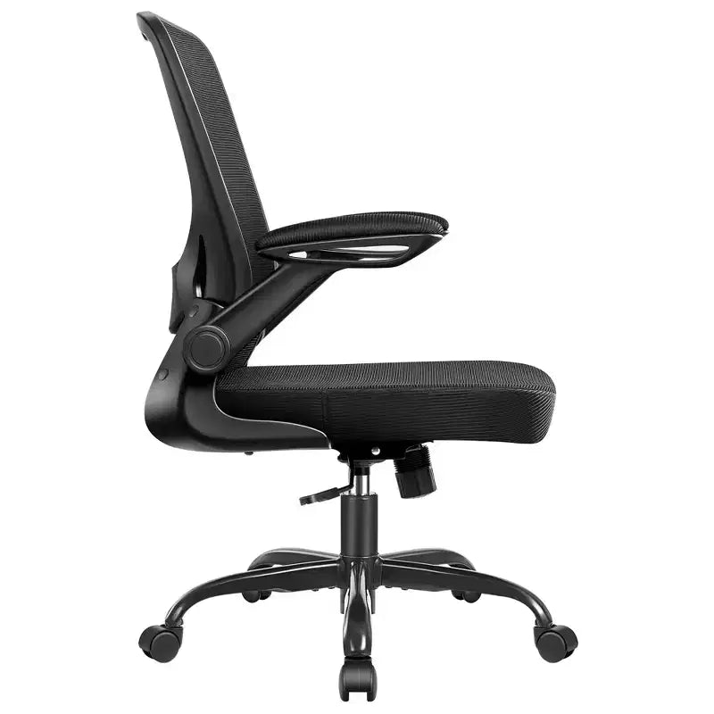 Chaise de bureau ergonomique, Chaise d'ordinateur en maille, avec support lombaire, Accoudoirs rotatifs et réversibles, Réglable en hauteur