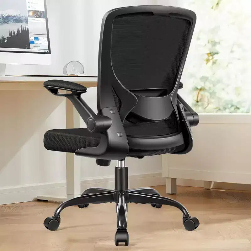 KERDOM Ergonomic Office Chair, Mesh Computer Chair, with Lumbar Support, Rotatable, Reversible Armrests, Height Adjustable