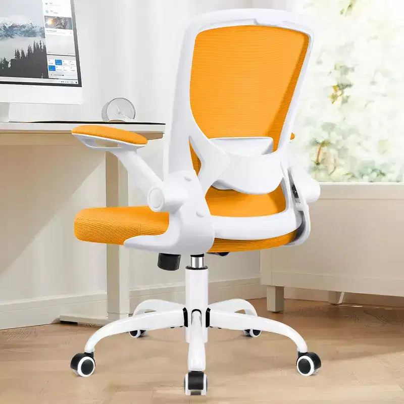 Chaise de bureau ergonomique, Chaise d'ordinateur en maille, avec support lombaire, Accoudoirs rotatifs et réversibles, Réglable en hauteur