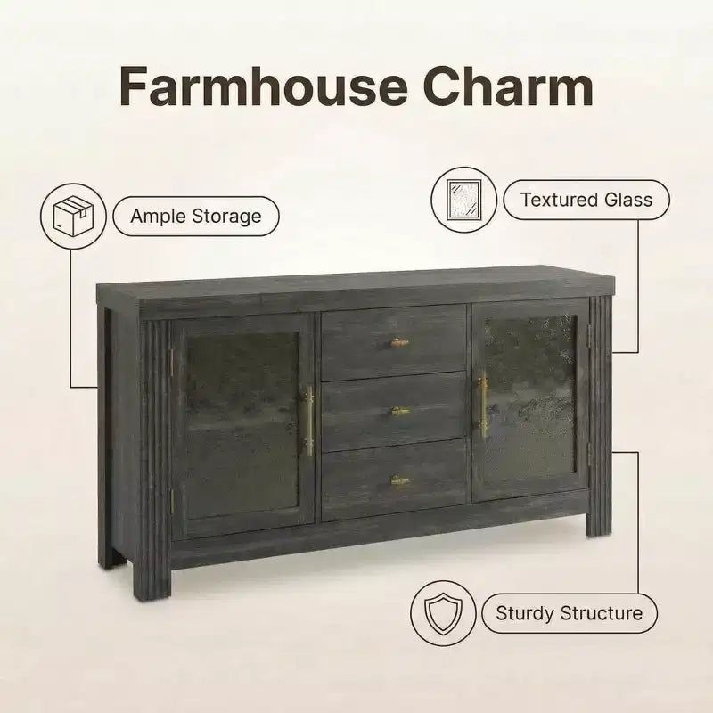 54,4 Buffet moderne avec armoire de rangement polyvalente