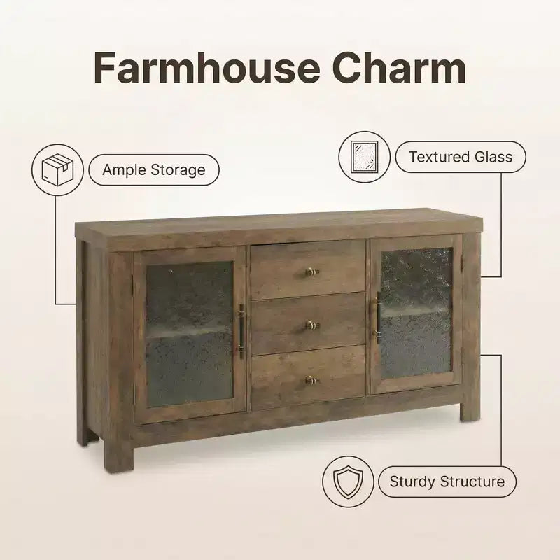54,4 Buffet moderne avec armoire de rangement polyvalente