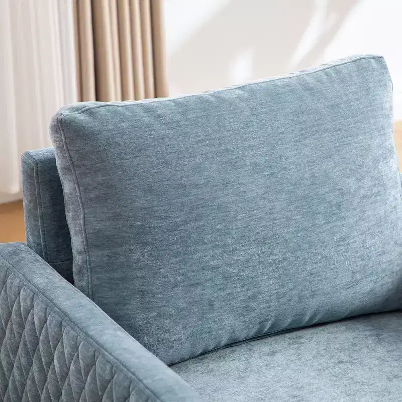 Fauteuil pivotant carré rembourré moderne de 75 cm avec rangement dissimulé
