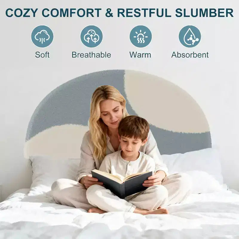 Lit enfant avec tête de lit capitonnée, design en forme d'arche, lit plateforme mignonne de princesse pour filles/garçons, support à lattes en bois