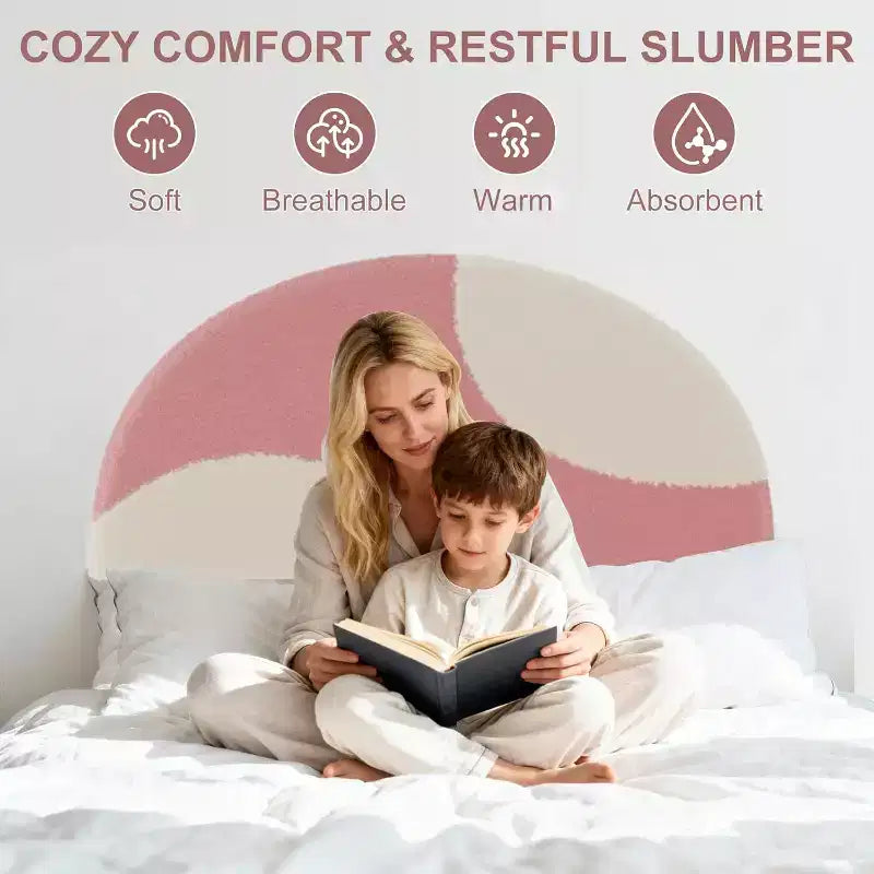 Lit enfant avec tête de lit capitonnée, design en forme d'arche, lit plateforme mignonne de princesse pour filles/garçons, support à lattes en bois