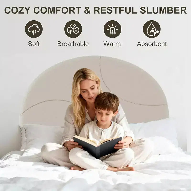 Lit enfant avec tête de lit capitonnée, design en forme d'arche, lit plateforme mignonne de princesse pour filles/garçons, support à lattes en bois